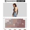 imageSUUKSESS Women Backless Y2k Long Sleeve Bodysuit Double Lined Open Back Sexy Basic TopWine Red