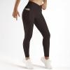 imageSUUKSESS Women Butt Lifting Capri Leggings with Pockets 78 Length Twist High Waisted Yoga Pants40 Crossover Brown