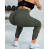 imageSUUKSESS Women Butt Lifting Capri Leggings with Pockets 78 Length Twist High Waisted Yoga Pants55 Army Green