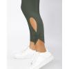 imageSUUKSESS Women Butt Lifting Capri Leggings with Pockets 78 Length Twist High Waisted Yoga Pants55 Army Green