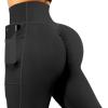 imageSUUKSESS Women Butt Lifting Capri Leggings with Pockets 78 Length Twist High Waisted Yoga Pants55 Black