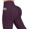 imageSUUKSESS Women Butt Lifting Capri Leggings with Pockets 78 Length Twist High Waisted Yoga Pants55 Burgundy