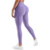 imageSUUKSESS Women Contour High Waisted Leggings with Pockets No Front Seam Workout Yoga Pants Light Purple S