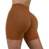 imageSUUKSESS Women Contour Seamless Booty Butt Lift Shorts High Waist Workout Shorts Brown