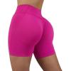 imageSUUKSESS Women Contour Seamless Booty Butt Lift Shorts High Waist Workout Shorts Hot Pink