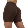 imageSUUKSESS Women Contour Seamless Booty Butt Lift Shorts High Waist Workout Shorts5 Dark Brown