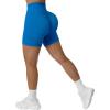 imageSUUKSESS Women Contour Seamless Booty Butt Lift Shorts High Waist Workout Shorts5 Royal Blue