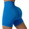 imageSUUKSESS Women Contour Seamless Booty Butt Lift Shorts High Waist Workout Shorts5 Royal Blue