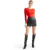 imageSUUKSESS Women Crew Neck Long Sleeve Bodysuit Sexy Thong Bodysuit Shirts01 Red