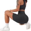 imageSUUKSESS Women Cross Workout Shorts with Pockets 5quot High Waist Booty Biker ShortBlack