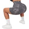 imageSUUKSESS Women Cross Workout Shorts with Pockets 5quot High Waist Booty Biker ShortBlack Tie Dye