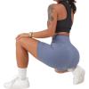 imageSUUKSESS Women Cross Workout Shorts with Pockets 5quot High Waist Booty Biker ShortBlue