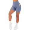 imageSUUKSESS Women Cross Workout Shorts with Pockets 5quot High Waist Booty Biker ShortBlue