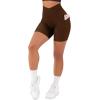 imageSUUKSESS Women Cross Workout Shorts with Pockets 5quot High Waist Booty Biker ShortBrown