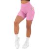 imageSUUKSESS Women Cross Workout Shorts with Pockets 5quot High Waist Booty Biker ShortCherry Pink