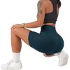 imageSUUKSESS Women Cross Workout Shorts with Pockets 5quot High Waist Booty Biker ShortDark Green