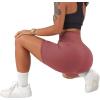 imageSUUKSESS Women Cross Workout Shorts with Pockets 5quot High Waist Booty Biker ShortDeep Pink