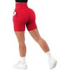 imageSUUKSESS Women Cross Workout Shorts with Pockets 5quot High Waist Booty Biker ShortDream Red