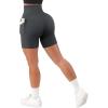 imageSUUKSESS Women Cross Workout Shorts with Pockets 5quot High Waist Booty Biker ShortGrey