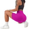 imageSUUKSESS Women Cross Workout Shorts with Pockets 5quot High Waist Booty Biker ShortHot Pink
