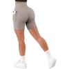imageSUUKSESS Women Cross Workout Shorts with Pockets 5quot High Waist Booty Biker ShortKhaki