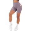 imageSUUKSESS Women Cross Workout Shorts with Pockets 5quot High Waist Booty Biker ShortPurple