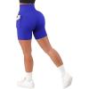 imageSUUKSESS Women Cross Workout Shorts with Pockets 5quot High Waist Booty Biker ShortRoyal Blue