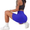 imageSUUKSESS Women Cross Workout Shorts with Pockets 5quot High Waist Booty Biker ShortRoyal Blue