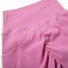 imageSUUKSESS Women Cross Workout Shorts with Pockets 5quot High Waist Booty Biker ShortScrunch Cherry Pink