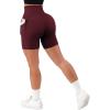 imageSUUKSESS Women Cross Workout Shorts with Pockets 5quot High Waist Booty Biker ShortWine Red