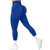 imageSUUKSESS Women Crossover Seamless Leggings Butt Lifting High Waisted Workout Yoga Pants1 Royal Blue