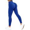 imageSUUKSESS Women Crossover Seamless Leggings Butt Lifting High Waisted Workout Yoga Pants1 Royal Blue