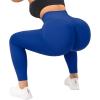 imageSUUKSESS Women Crossover Seamless Leggings Butt Lifting High Waisted Workout Yoga Pants1 Royal Blue