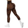 imageSUUKSESS Women Crossover Seamless Leggings Butt Lifting High Waisted Workout Yoga Pants1 Tie Dye Brown