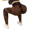 imageSUUKSESS Women Crossover Seamless Leggings Butt Lifting High Waisted Workout Yoga Pants1 Tie Dye Brown