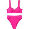 imageSUUKSESS Women Cutout Bikini Sets Push Up High Waisted Swimsuits 2 Piece00 Hot Pink