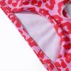 imageSUUKSESS Women Cutout Bikini Sets Push Up High Waisted Swimsuits 2 Piece13 Hot Pink Leopard