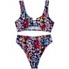 imageSUUKSESS Women Cutout Bikini Sets Push Up High Waisted Swimsuits 2 Piece13 Pink Leopard