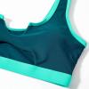 imageSUUKSESS Women Cutout Bikini Sets Push Up High Waisted Swimsuits 2 Piece68 Peacock Blue Color Block