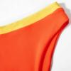 imageSUUKSESS Women Cutout Bikini Sets Push Up High Waisted Swimsuits 2 Piece68 Yellow Orange Color Block