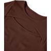 imageSUUKSESS Women Cutout Seamless Ribbed Bodysuit Long Sleeve Tank Top With Bra1 Black Brown