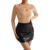 imageSUUKSESS Women Cutout Seamless Ribbed Bodysuit Long Sleeve Tank Top With Bra1 Khaki