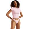 imageSUUKSESS Women Double Lined Fitted Basic Tee Crew Neck Short Sleeve Y2K Crop TopBlush
