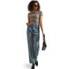 imageSUUKSESS Women Double Lined Fitted Basic Tee Crew Neck Short Sleeve Y2K Crop TopCheetah