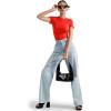 imageSUUKSESS Women Double Lined Fitted Basic Tee Crew Neck Short Sleeve Y2K Crop TopDream Red