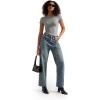 imageSUUKSESS Women Double Lined Fitted Basic Tee Crew Neck Short Sleeve Y2K Crop TopGray