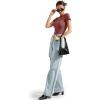 imageSUUKSESS Women Double Lined Fitted Basic Tee Crew Neck Short Sleeve Y2K Crop TopMarsala