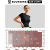 imageSUUKSESS Women Double Lined Fitted Basic Tee Crew Neck Short Sleeve Y2K Crop TopMarsala