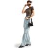 imageSUUKSESS Women Double Lined Fitted Basic Tee Crew Neck Short Sleeve Y2K Crop TopMocha