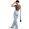 imageSUUKSESS Women Double Lined Fitted Basic Tee Crew Neck Short Sleeve Y2K Crop TopMocha
